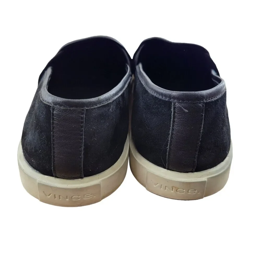 Vince Womens Shoes‎ Size 8 38 Black Suede Slip On Loafers Comfort Shoes Sneakers